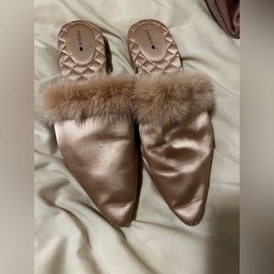 Birdies The Dove Satin Slides